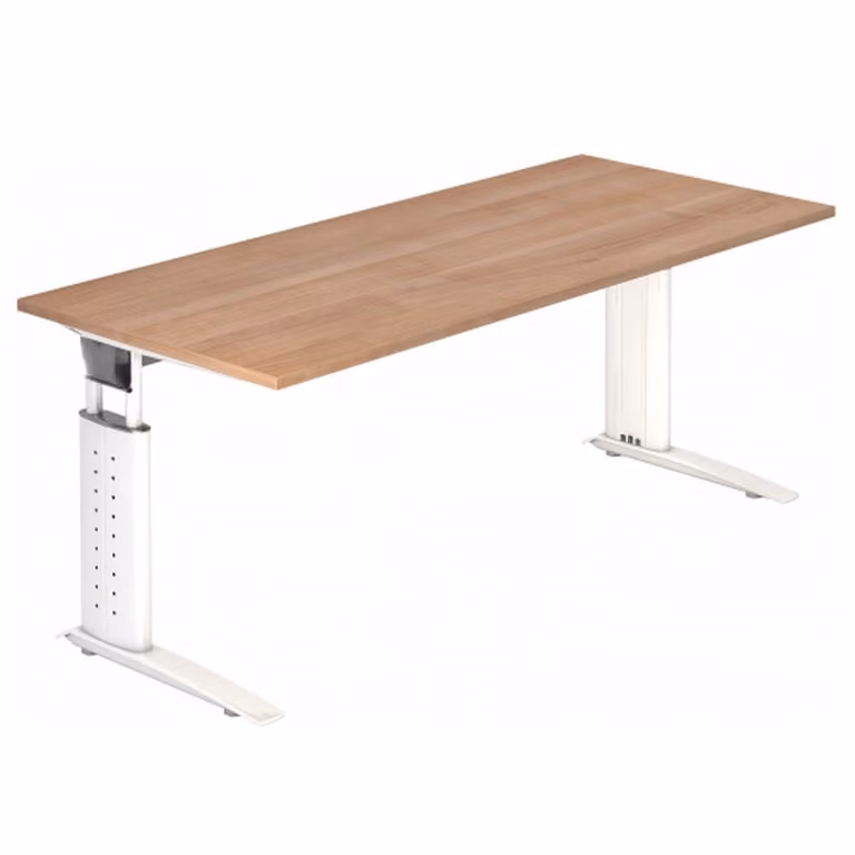 UNDA 19 W - 180 x 80 regolabile in altezza Noce/Bianco