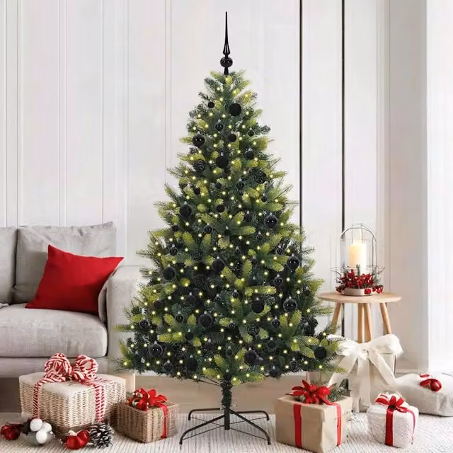 Albero di Natale artificiale verde con 300 LED vidaXL H: 180 cm