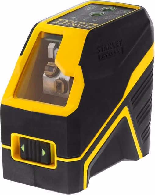 Livella laser a croce Stanley FatMax FMHT77586-1 verde e giallo con autolivellamento, portata 30m, base magnetica e protezione IP54