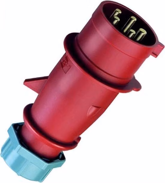 Presa CEE Mennekes con interruttore rossa IP44 in plastica