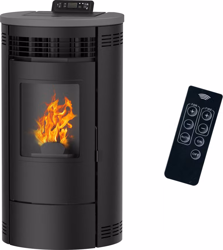 Stufa a pellet ad aria Flavia 15 kW Sannover Black