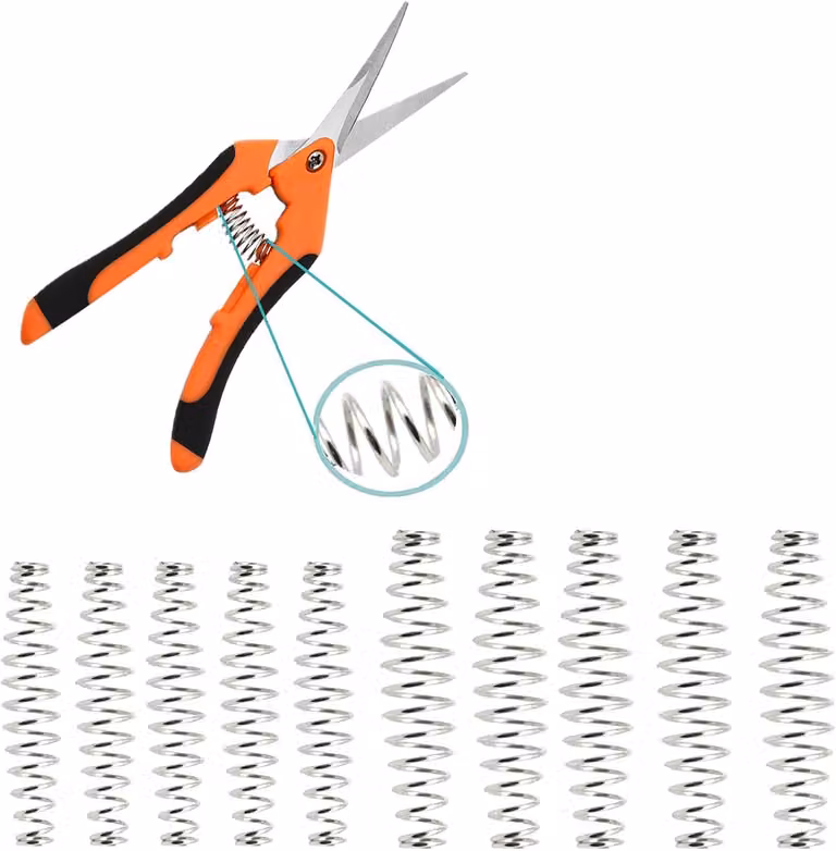 10 pezzi di molle, sostituti per le molle a spirale delle cesoie da giardino, per molle di cesoie da giardino, migliorano le prestazioni di taglio (4/4,8 cm)