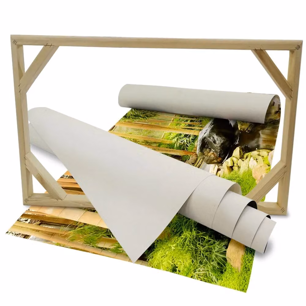 Quadro Canvas Giardino Zen di Signorbit, Stampa Fotografica Multicolore su Telaio in Legno, L: 140 cm, H: 100 cm – 2