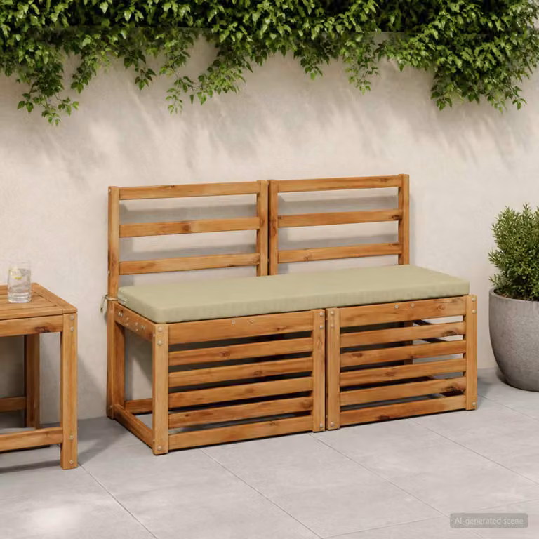 Cuscino per panchina vidaXL SOEST rettangolare in poliestere verde chiaro con rivestimento rimovibile e resistenza ai raggi UV