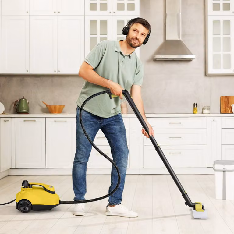 Costway Pulitore a vapore portatile da 2000W per pavimenti, finestre e tappeti, Grigio e Giallo