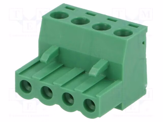 1 x Profilo di chiusura con contatto di fine corsa, contatto: 5,08 mm, corsa: 4 mm, diritto, TBW-5-4P/GN, separabile