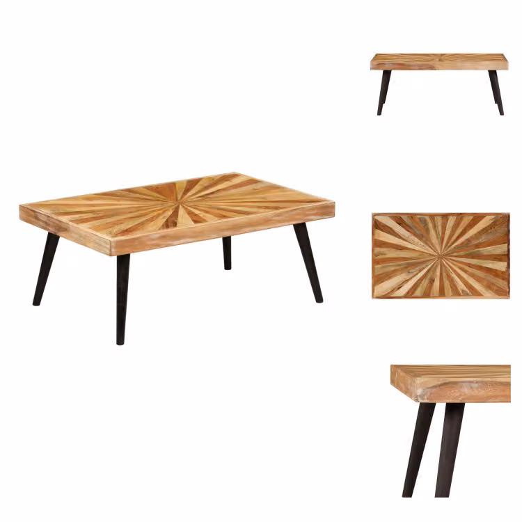 vidaXL Tavolino in legno massiccio di mango 90x55x36 cm - Tavolini da caffè