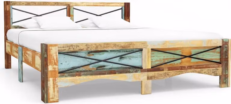 The Living Store Massivholzbett Altholz 160x200 cm