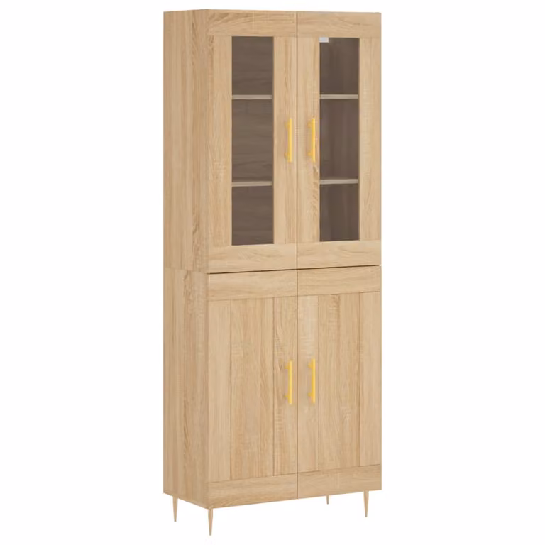 Credenza Rovere Sonoma 69,5x34x180 cm in Legno Multistrato