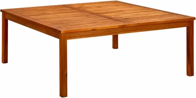 Tavolino da giardino quadrato vidaXL in legno di acacia oliato marrone L: 110 cm, P: 110 cm, H: 45 cm