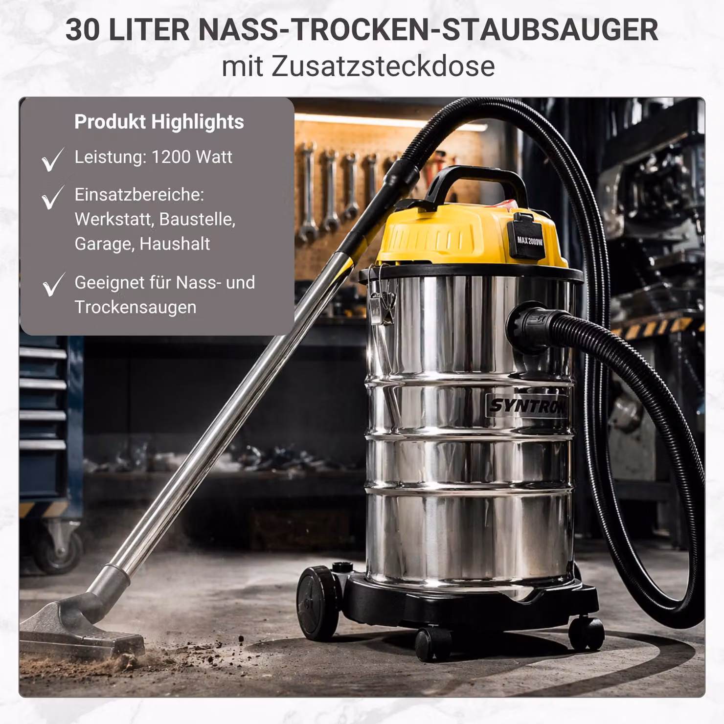 30 l Nass Trockensauger Taifux | Nasssauger | Industriestaubsauger