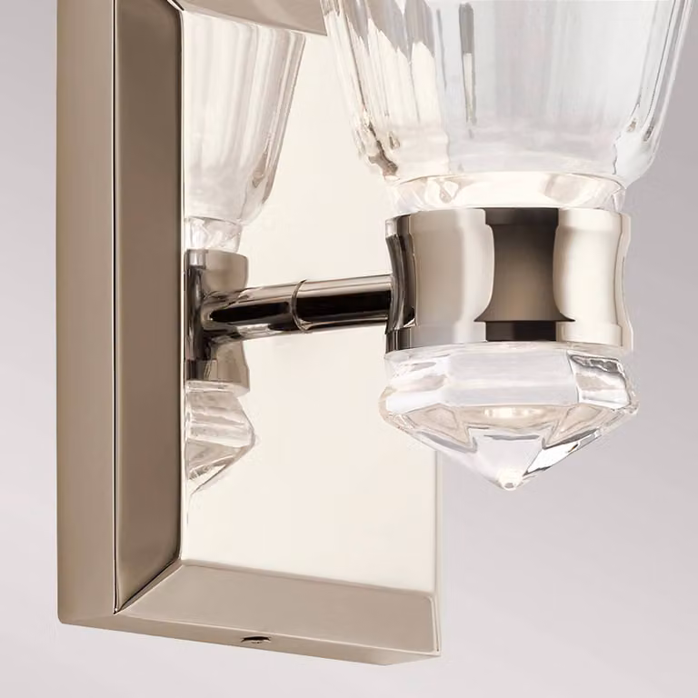 Quintiesse Applique da parete a LED Kayva, dimmerabile, Cromo / Argento, Bagno, Metallo, Applique a LED
