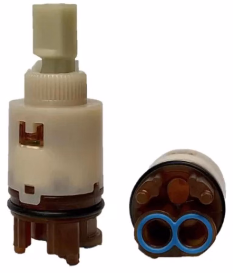 Schläfer 480021 | Cartuccia Miscelatore 25mm, Ricambio Ceramico Alta con 2 Piedini e Leva in Plastica per Rubinetti Monocomando Cucina, Bagno, Doccia, Bidet, Vasca