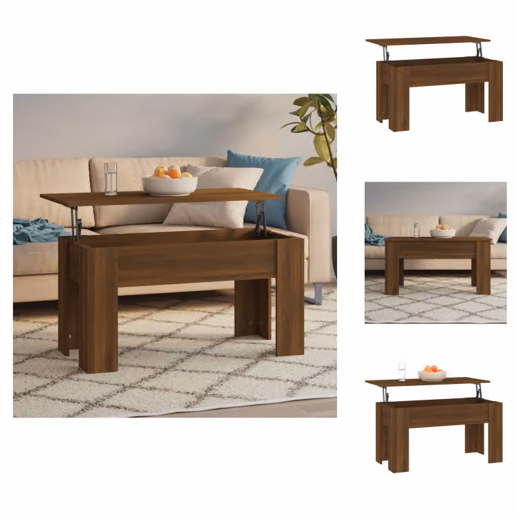 vidaXL Tavolino da caffè marrone effetto rovere 101x49x52 cm in legno - Tavolini da caffè