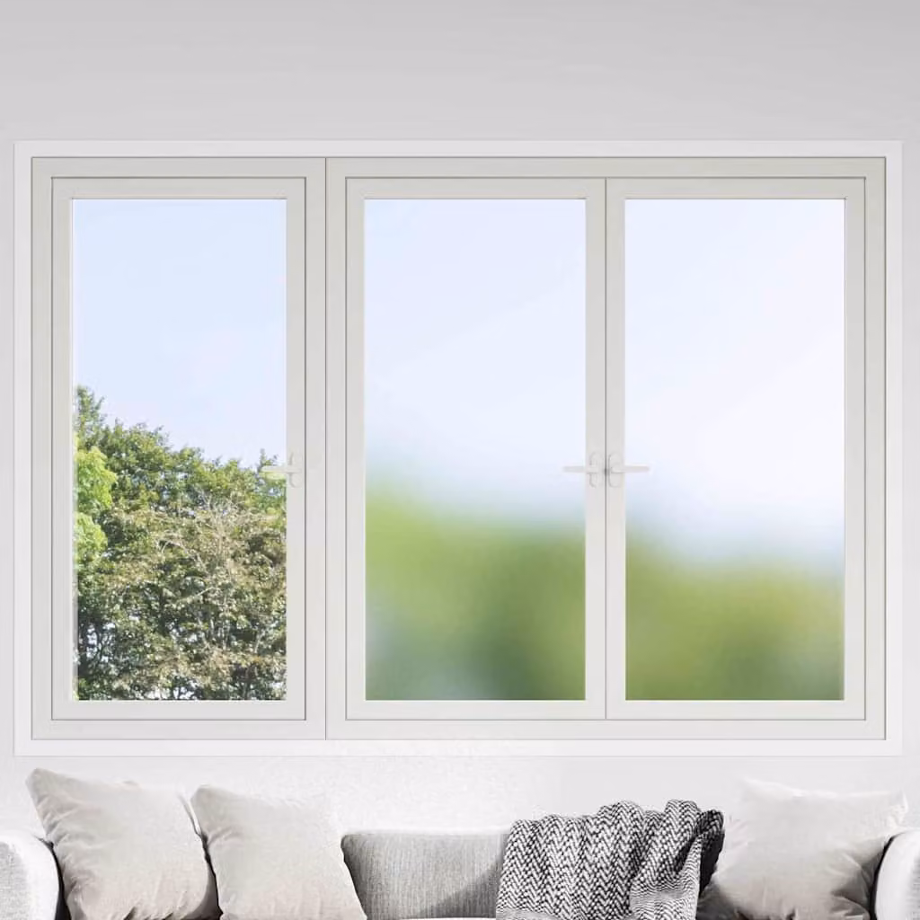 Pellicola statica per finestre vidaXL Grigio Frosted in PVC 60 x 1000 cm