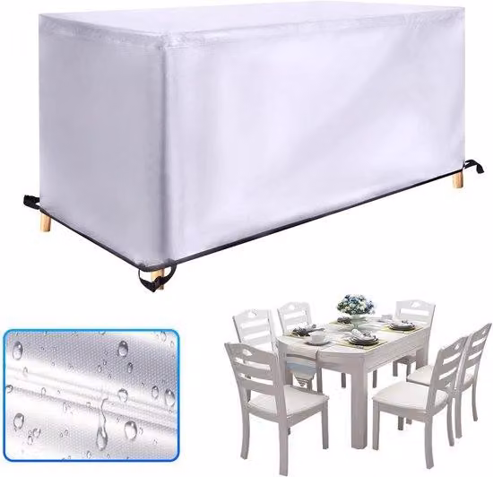 Mobili da giardino - Sedie da esterno - Sedie da terrazza resistenti alle intemperie - Tessuto Oxford 420D - Dimensioni 130 x 40 x 125 cm - Finitura color argento