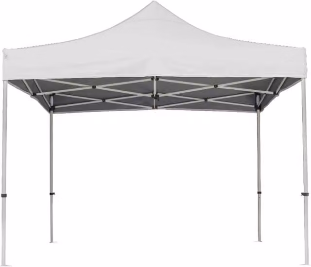 Gazebo da Giardino Pieghevole 3x3m in Alluminio e Tessuto Bianco
