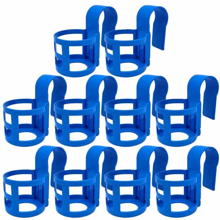 Portabicchieri per piscina, realizzato in plastica resistente, facile da installare, confezione da 10 pezzi