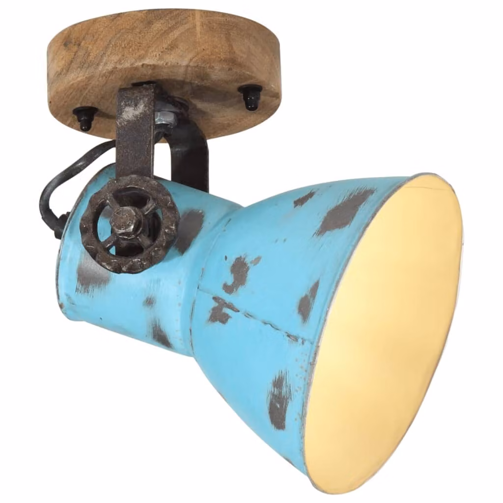 Lampada a Parete 25 W Blu Anticato 11,5x11,5x25 cm E27