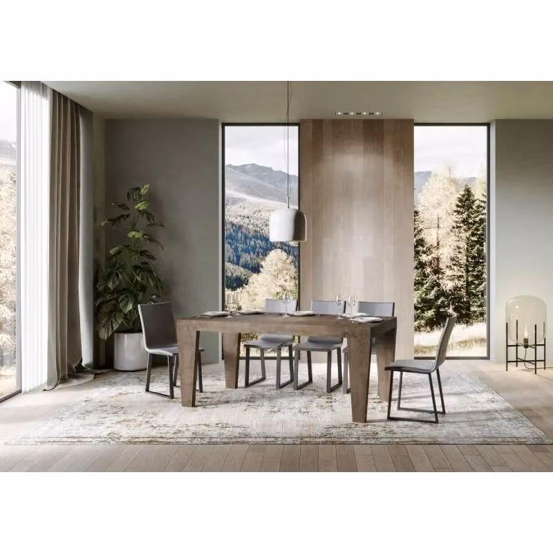 Tavolo allungabile moderno Itamoby Spimbo Premium colore marrone L: 90-284 cm, P: 90 cm, H: 77 cm – 2