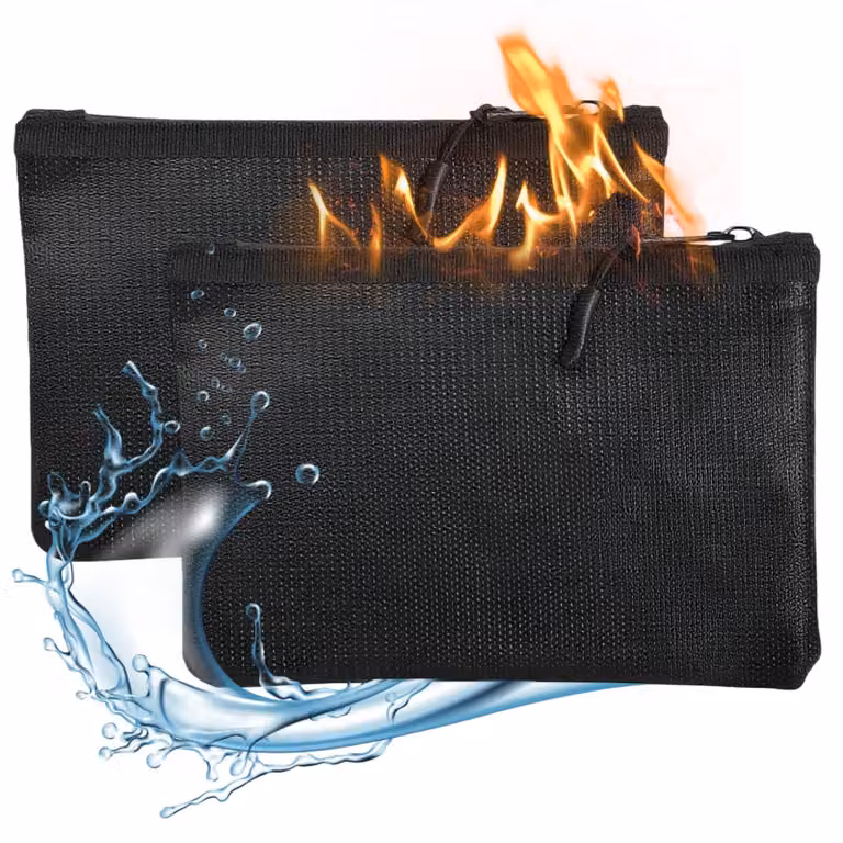 Custodie impermeabili e resistenti al fuoco, dimensioni 20,5x13,5 cm, ideali per passaporti e documenti importanti