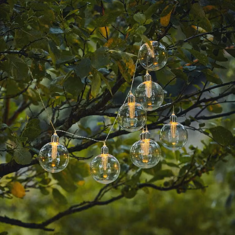 CHANIA ghirlanda solare da giardino 8 luci LED IP44