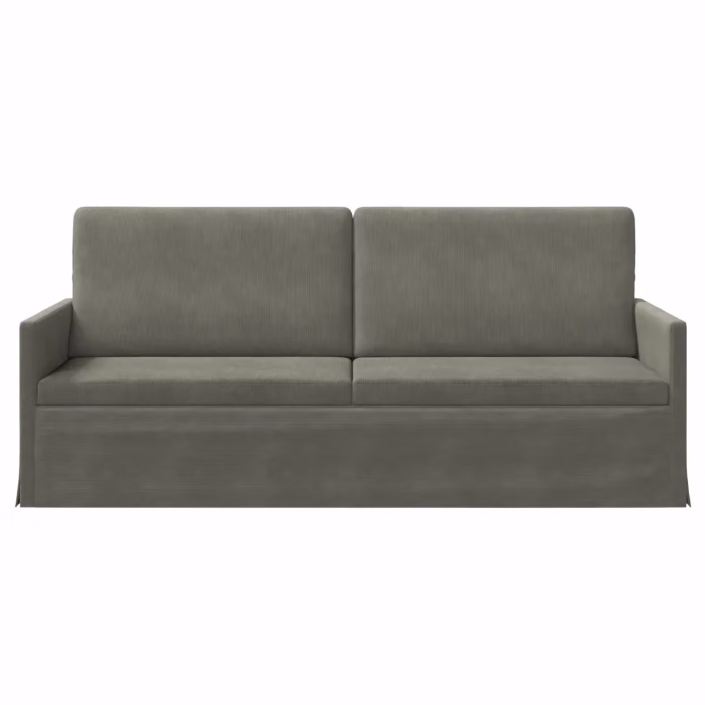 Divano a 3 posti moderno vidaXL in tessuto grigio con struttura in metallo L: 190 cm, P: 81 cm, H: 82 cm – 2