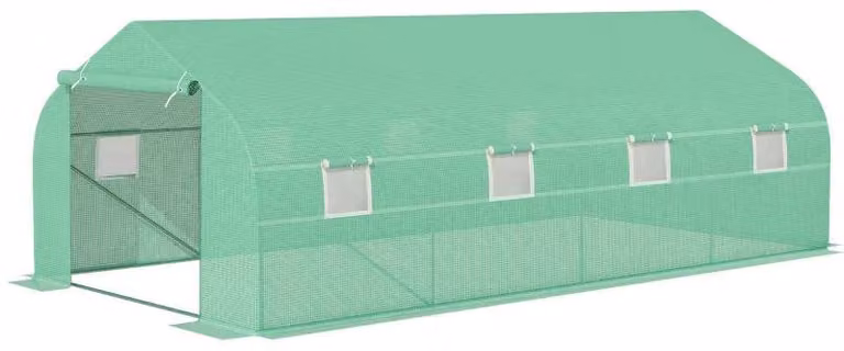 Serra tunnel in film plastico, dimensioni 6 x 3 metri | Colore: Verde | Dimensioni: 300x600x200 cm