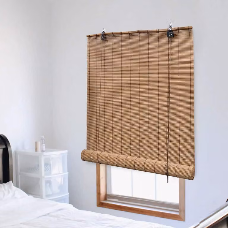 vidaXL Tenda Avvolgibile in Bambù Semitrasparente Marrone L: 150 cm, H: 160 cm