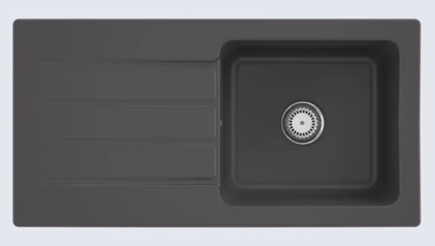 Lavello rettangolare Villeroy&Boch con sgocciolatoio, Architectura 60 Graphite Nero/Grigio 100x51 cm, 3360 01 i4 reversibile