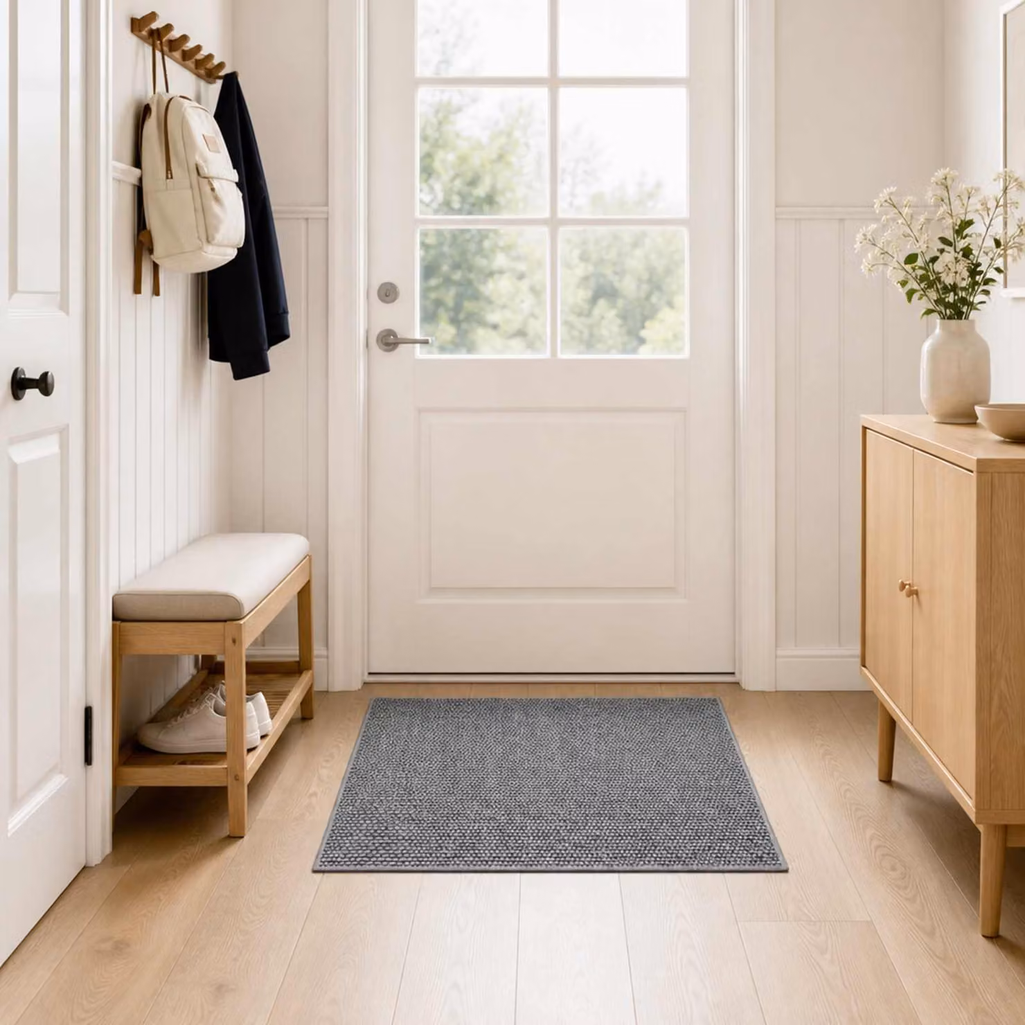 vidaXL Tappeto Antracite 100 x 100 cm 100% Poliestere 3 mm Lavabile