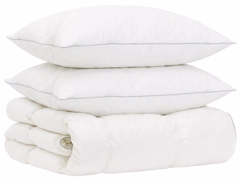 Set di piumini per letto in piuma d'oca, 90%, modello FULDA, 3 pezzi, dimensioni 135 x 220 cm, per l'inverno