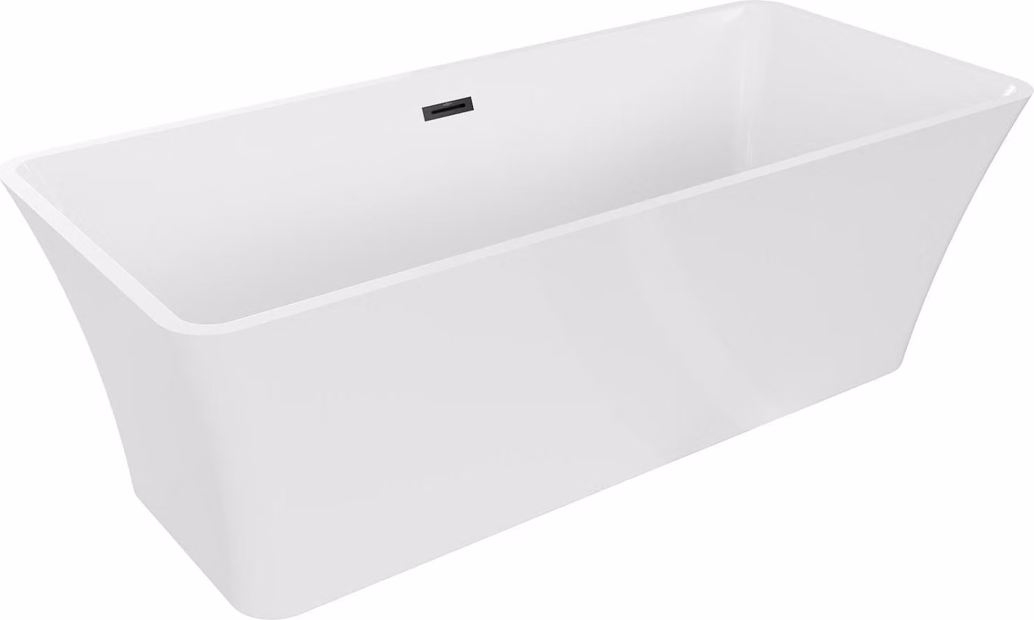 Mexen Tonia vasca da bagno indipendente 170 x 75 cm, bianca, troppopieno nero - 52171707500-70