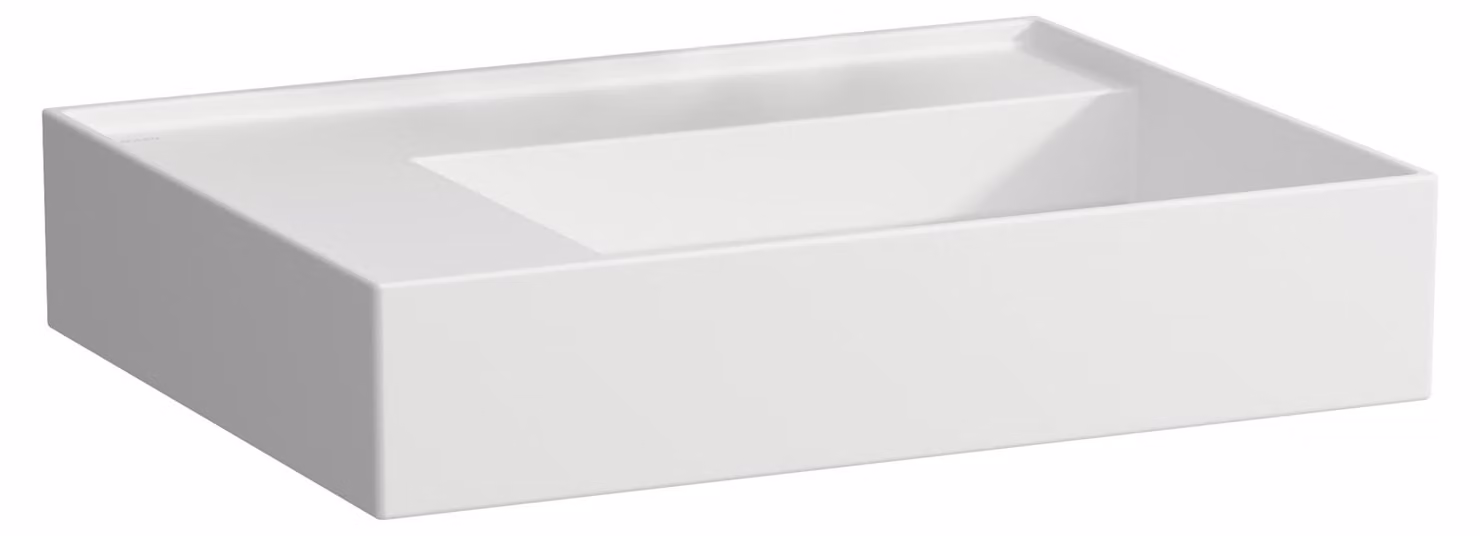 LAUFEN Kartell lavabo à poser, tablette à gauche, sans trou pour robinet, sans trop-plein, 600x460mm, H8183357571121, H8183357571121