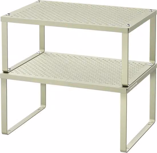 Organizer da cucina in metallo - Espandibile e impilabile - Piastra piccola verde foglia