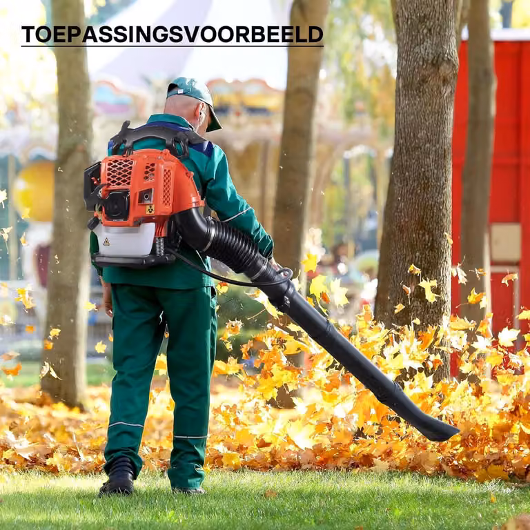 Soffiatore a benzina da 1,7 cavalli, soffiatore dorsale con motore a due tempi, ideale per la pulizia di foglie e giardini, utensile da giardino per la rimozione delle foglie con comandi integrati