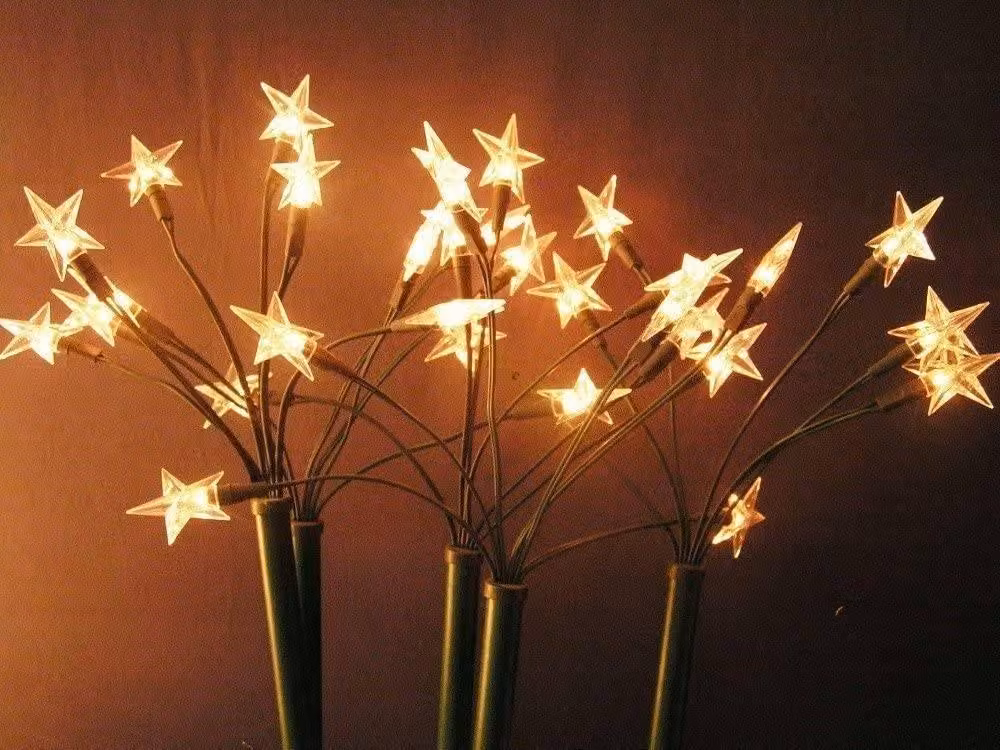 Bastoncini luminosi a LED a forma di stella, bianco caldo, 5/30, 9 m (4+5), per esterni 05214