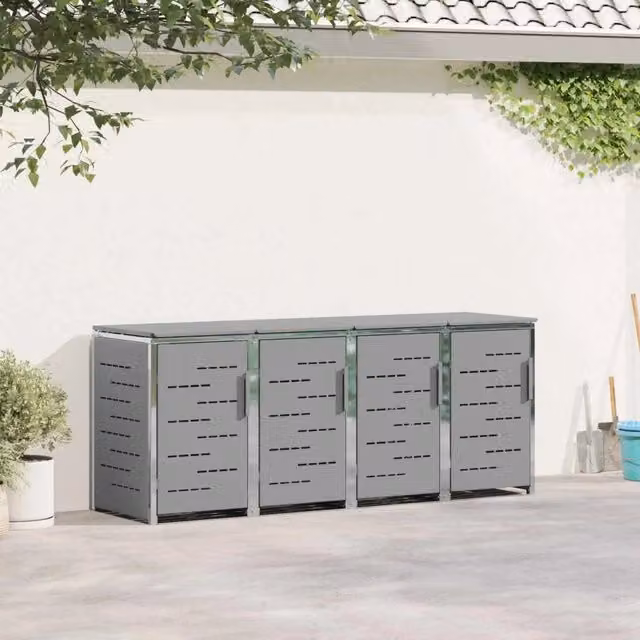 Stoccaggio contenitore a ruote for 4 Bins 240L Acciaio Inox 3422245