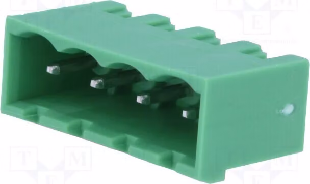 1 x Morsetto di fissaggio con connettore disattivabile, passo 5,08 mm, 4 contatti diritti, maschio, MSTBVA 2,5/4-G-5,0