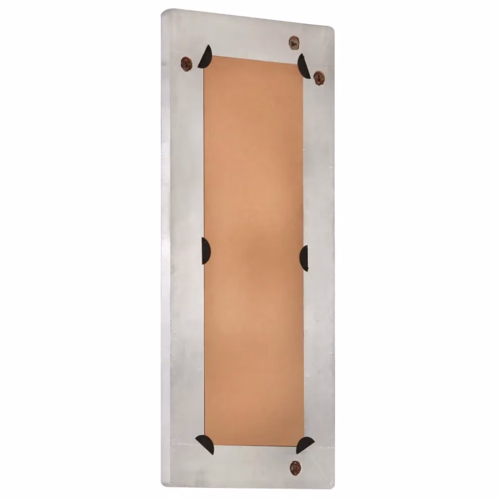 Specchio da parete in metallo stile industriale vidaXL colore argento L: 110 cm, P: 50 cm – 2