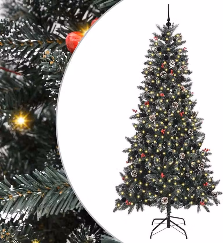 Albero di Natale artificiale con 300 LED Verde 240 cm