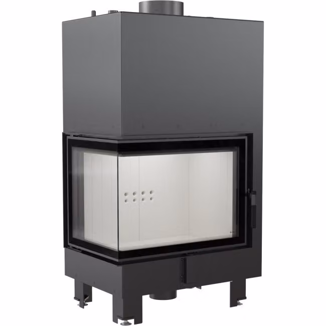Inserto per caminetto ad acqua KRATKI MBZ sinistro 13 kW Ø 200 con molla della porta