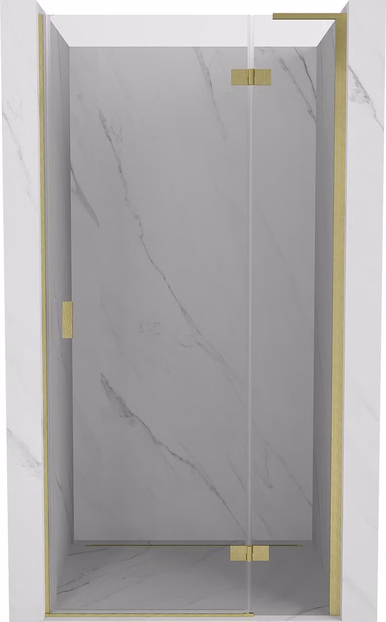 Mexen Mist-H L porta doccia battente destra 80 cm, trasparente, oro spazzolato - 8A5L-080-000-55-00-P