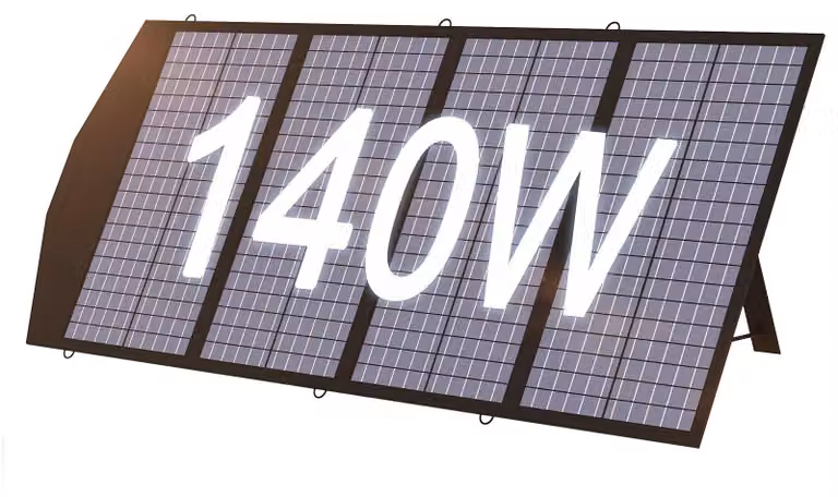 Pannello solare - Pannello fotovoltaico - Pannello pieghevole - Pannello solare portatile - Pannello solare per campeggio - Potenza: 140W