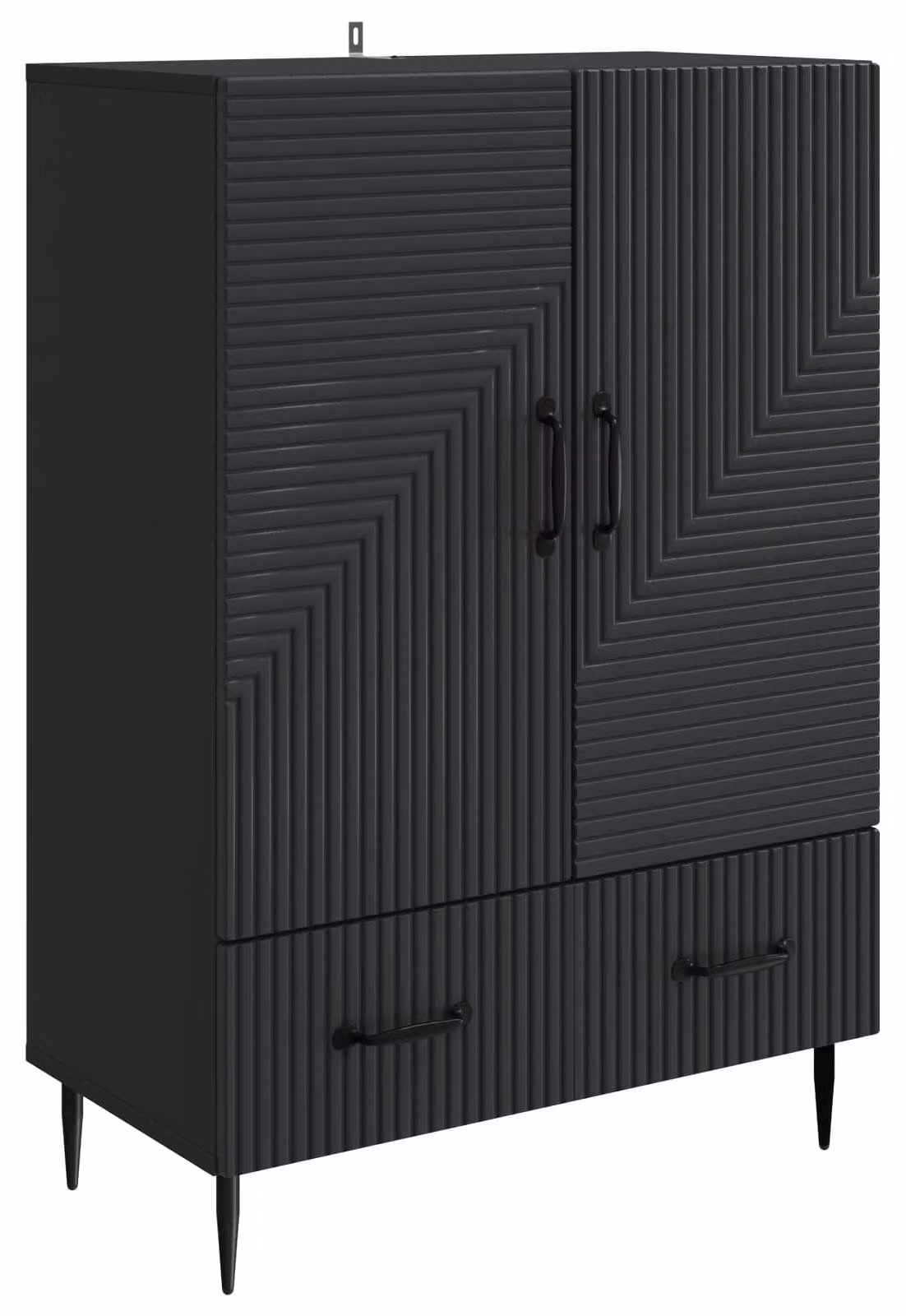 Credenza Nero 66 x 34,5 x 95 cm Legno ingegnerizzato