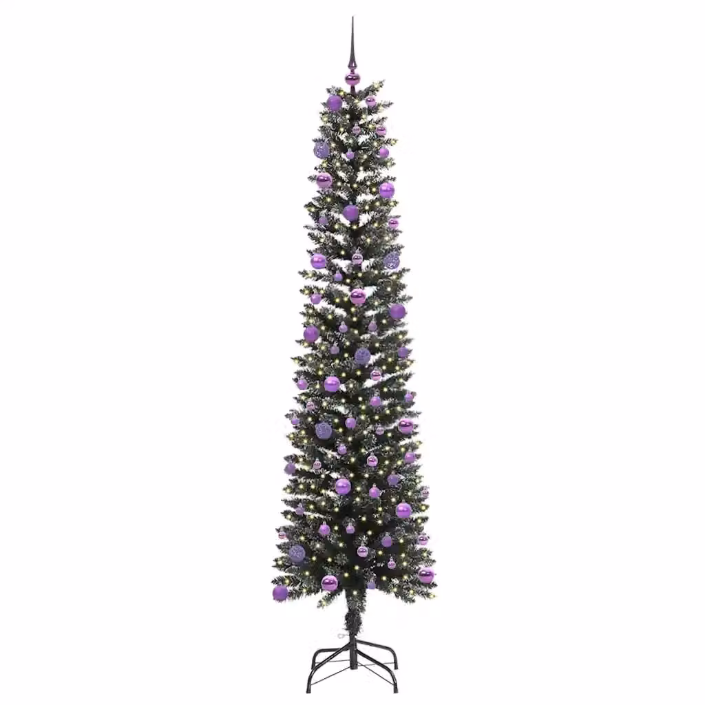 Albero di Natale artificiale verde vidaXL con 300 LED bianco caldo, Altezza: 210 cm – 2