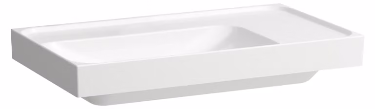 LAUFEN MEDA lavabo, encastrable, 800x460mm, tablette à droite, sans trou pour robinetterie, sans trop-plein, H8171160001121, H8171160001121