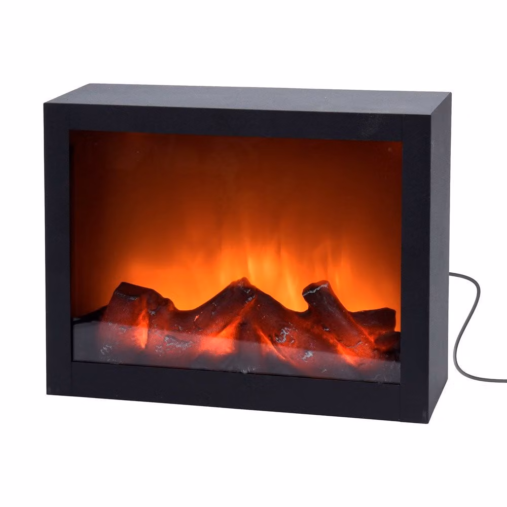 Caminetto elettrico LED decorazione natalizia, 29 x 23 cm