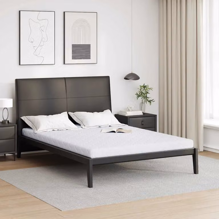 vidaXL Materasso Ibrido in Schiuma e Cocco in Colore Bianco L 140 x P 190 cm