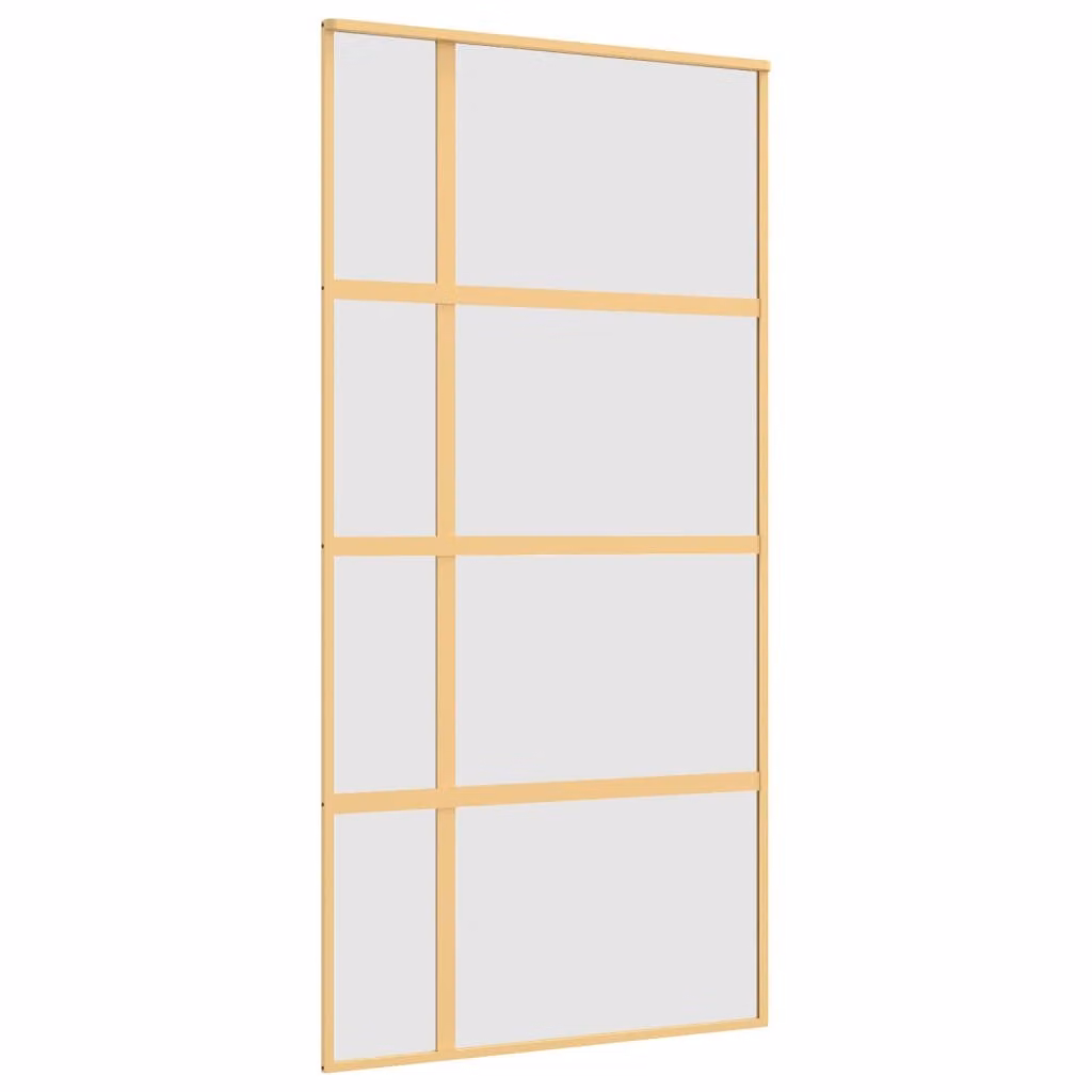 Porta Scorrevole Oro 102,5x205 Vetro Smerigliato ESG Alluminio